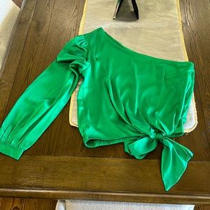 Dressy blouse. One sleeve with exposed shoulder. Beautiful!